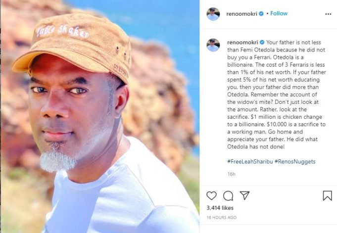 "Your father spent more than Otedola did on his daughters"