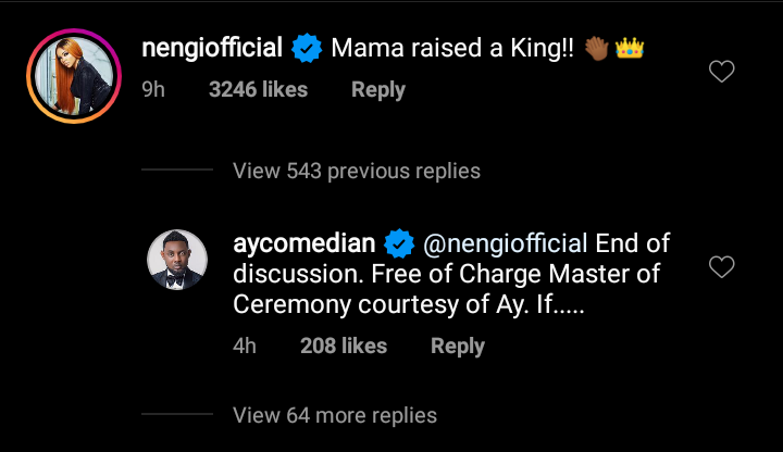 Ozo and his mother in a passionate hug