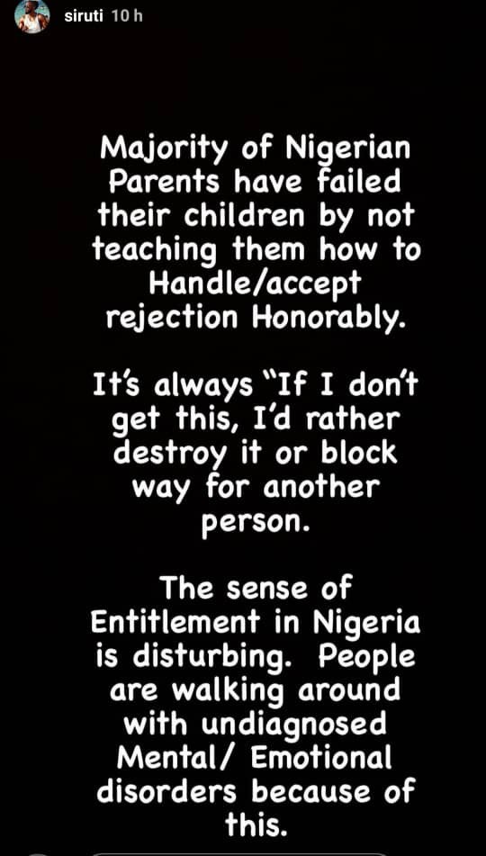Many Nigerian parents have failed their children - Uti Nwachukwu
