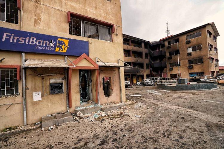 property destroyed in lagos by hoodlums during #endsars protest hijack
