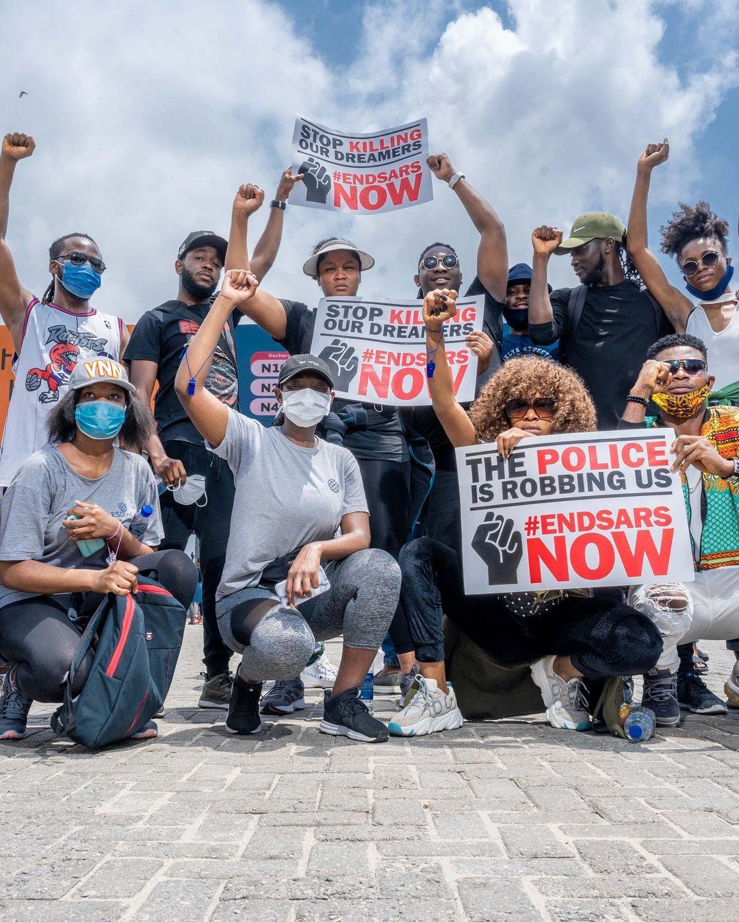 Omotola Jalade Joins #Endsars Protest