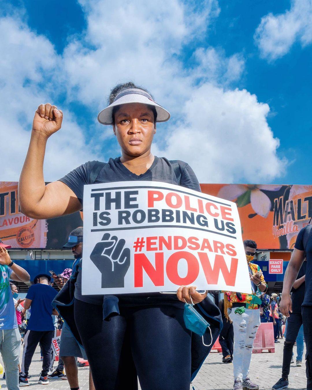 Omotola Jalade Joins #Endsars Protest