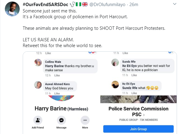 Policemen to shoot #EndSARS protesters