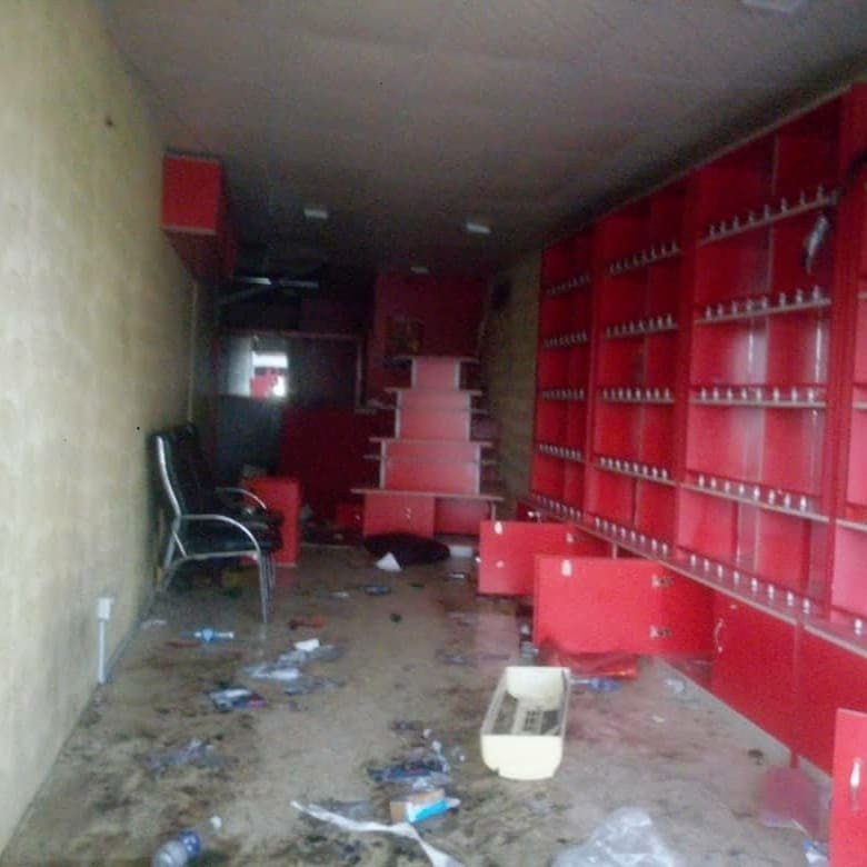 Uche Elendu's Shop Looted