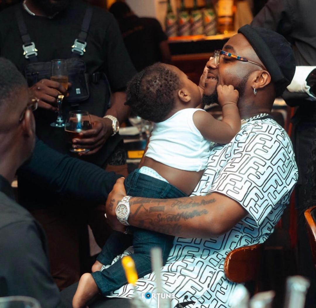 Davido and his son, ifeanyi