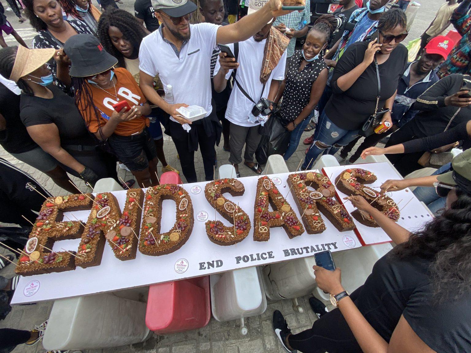 Protesters Bake #EndSARS Cake