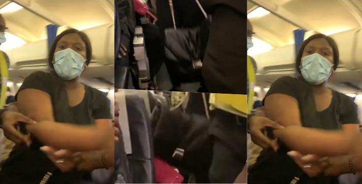 Lady Dragged Out Of Commercial Flight After Refusal To Keep 'Expensive Bag' In Cabinet (Video)