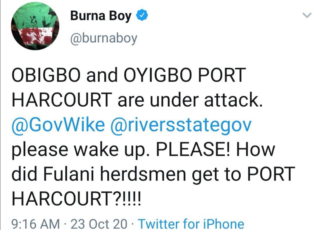 Burna Boy apologizes over tweets