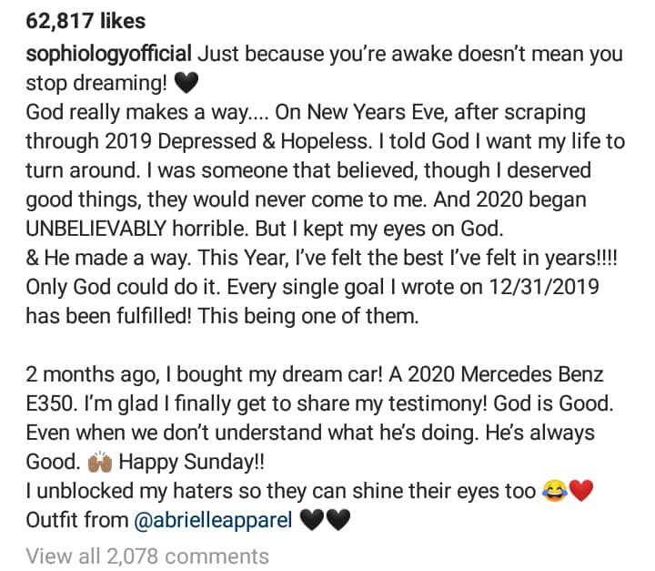 Lady unblocks all her "haters"