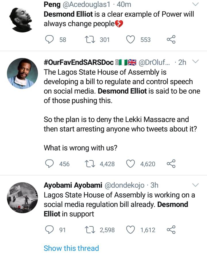 Nigerians drag Desmond Elliot
