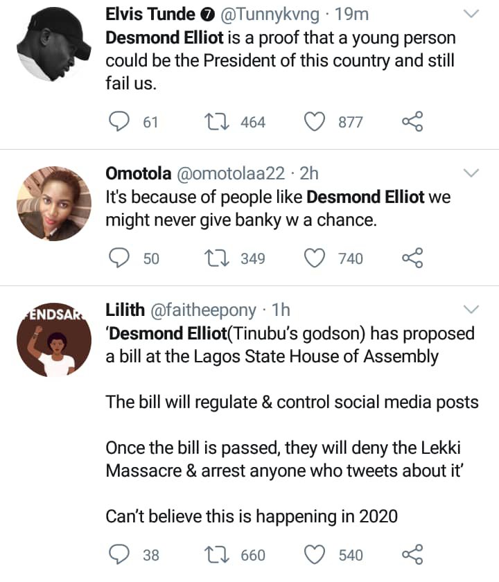 Nigerians drag Desmond Elliot
