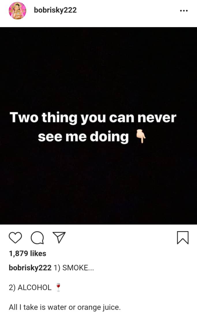 Bobrisky Reveals Two Things He Can Never Do