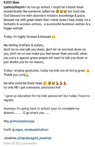 I employ graduates - Iyabo Ojo