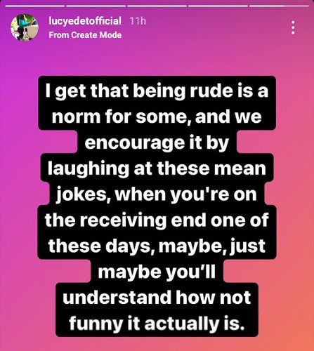 Lucy warns says she won't impress anyone