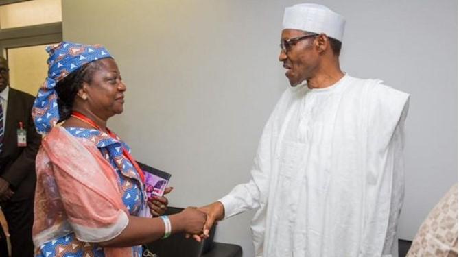 Lauretta Onochie and President Buhari