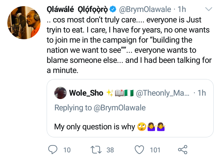 #EndSARS: I am silent because - Brymo