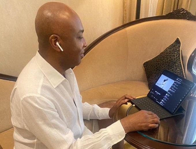 Bukola saraki listening to wizkid's made in lagos album