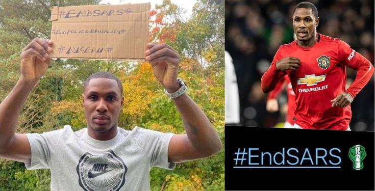 Manchester United striker, Odion Ighalo joins #EndSARS campaign
