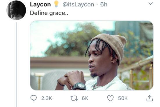 tweet of troll dragging laycon for not wearing diamond chain