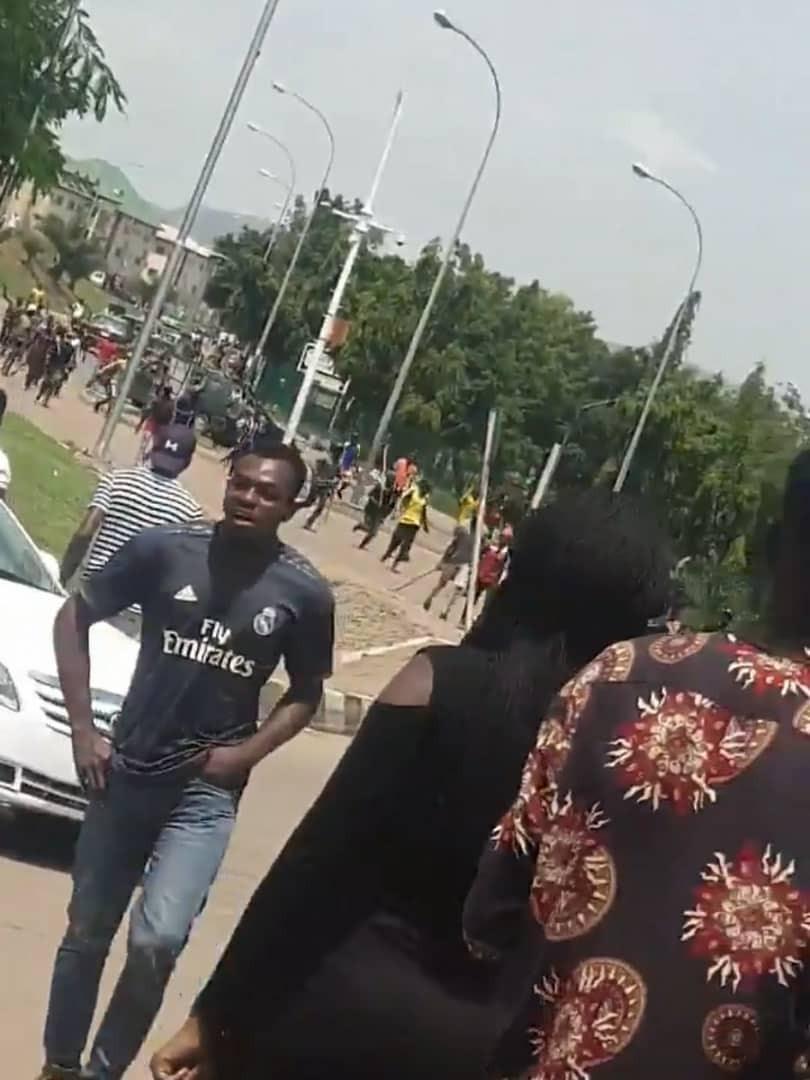 Thugs Attack #EndSARs Protesters in Abuja