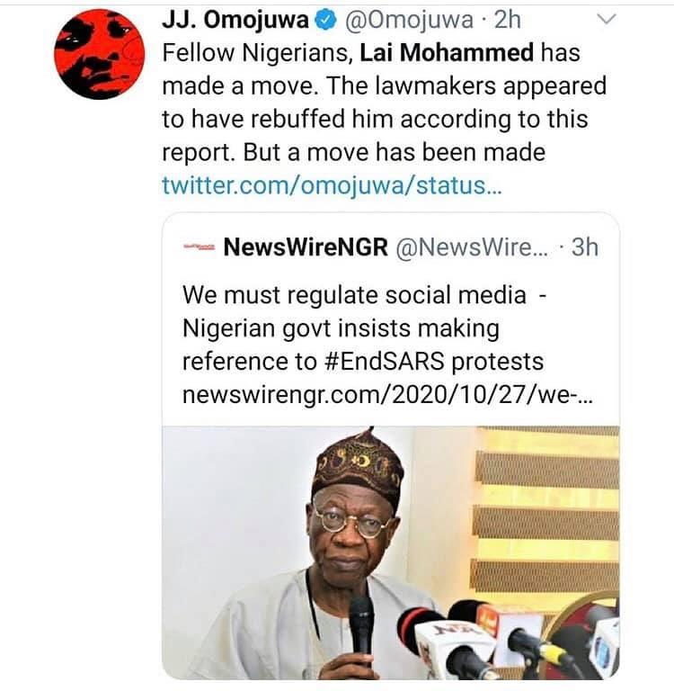  Nigerians reacts as Lai Mohammed calls for regulation of social media