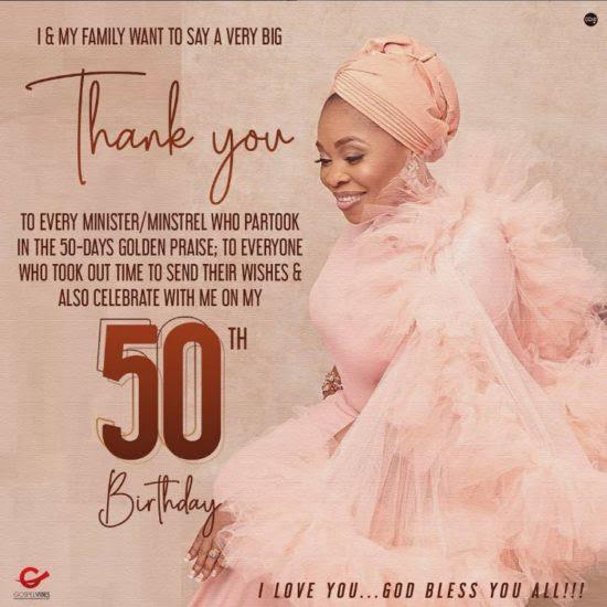 tope alabi 50th birthday