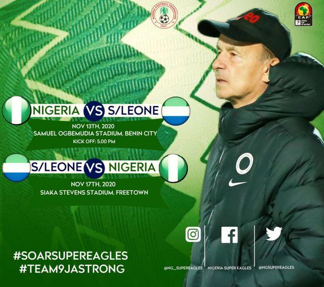 Nigeria vs Sierra Leone second leg afcon