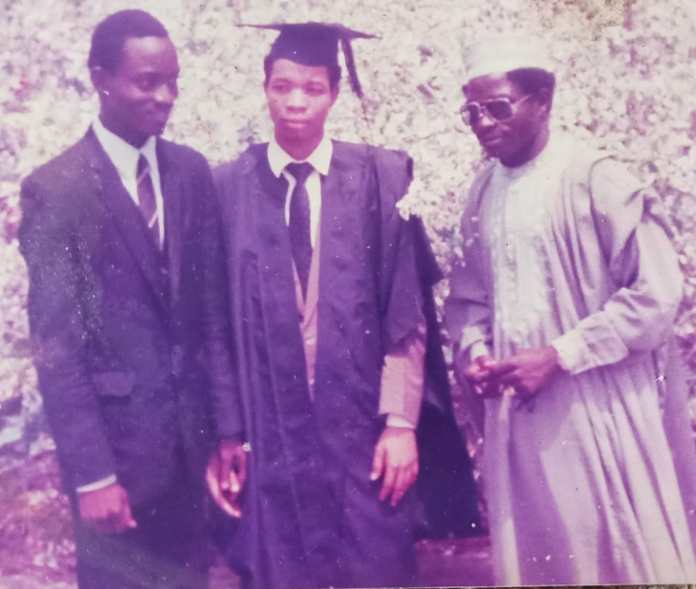 Throwback photo of comic actor, Saka in OAU 1986