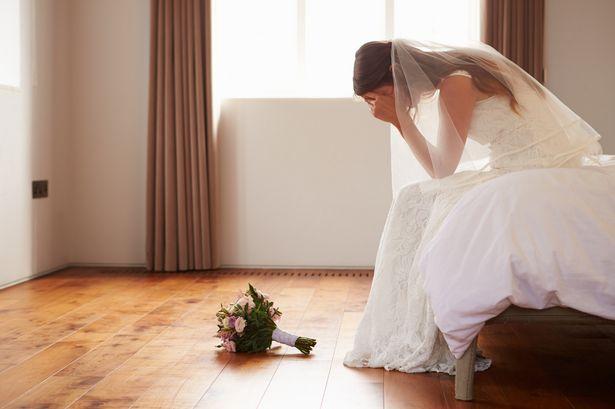 bride crying