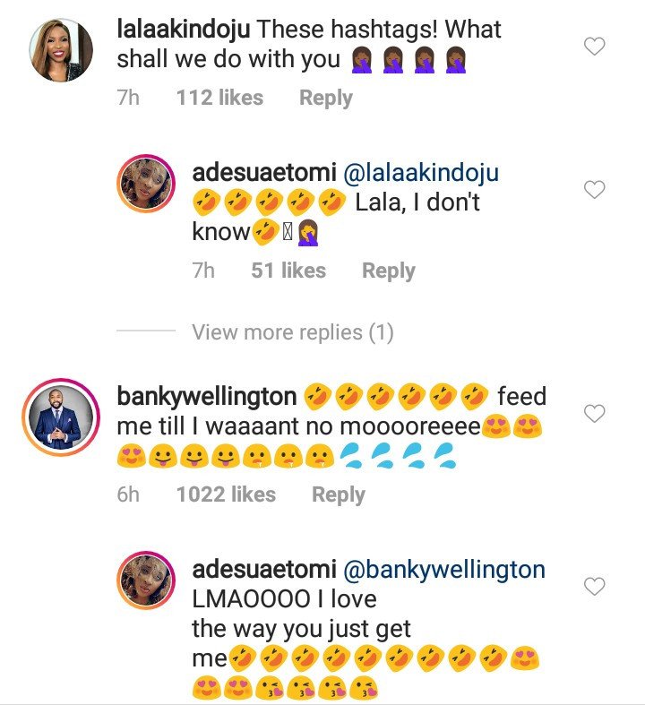 Banky and Adesua tease each other