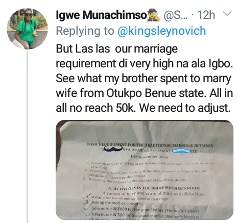 Bride price reduction in Igboland