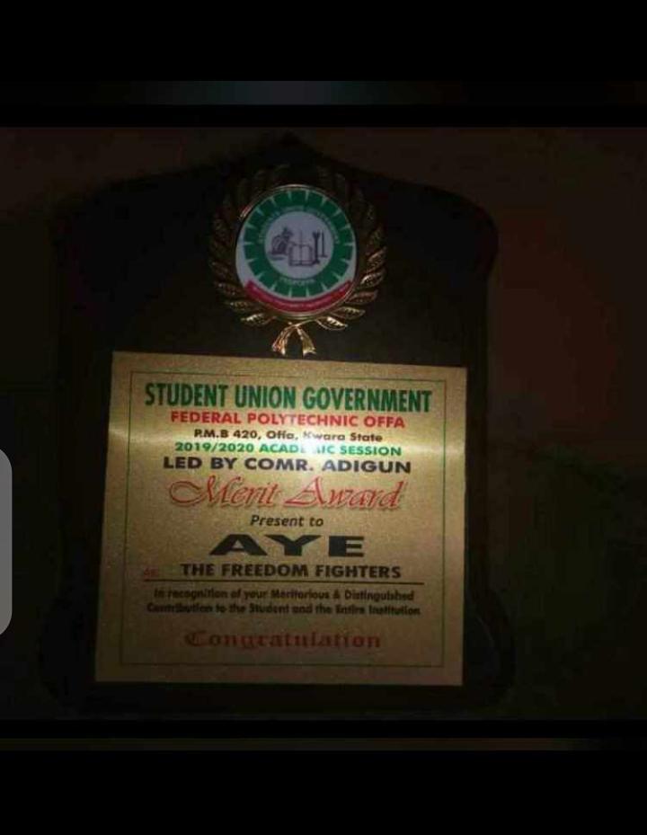 Polytechnic offa award cultists aye