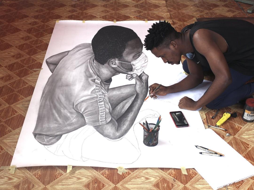 Nigerian artist goes viral after making lifelike drawing with pencil