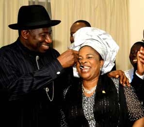 Patience Jonathan celebrates Goodluck