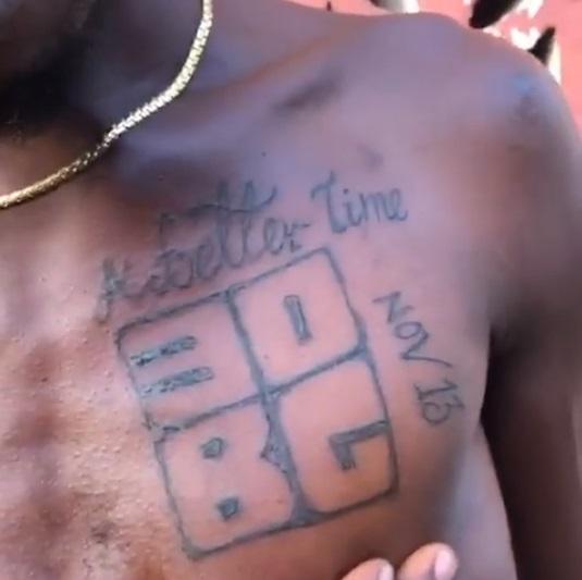 Die-hard fan of Davido inks tattoo of '30BG' on his chest (Video)