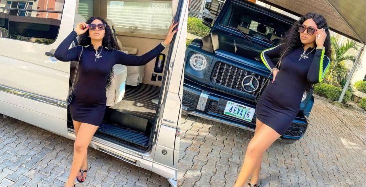 Regina Daniels Shows Off G-wagon With Customized Plate '4 Eva 16'