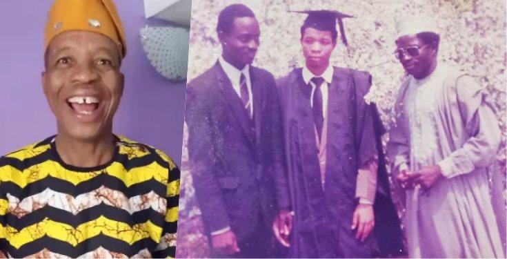 Throwback photo of comic actor, Saka in OAU 1986