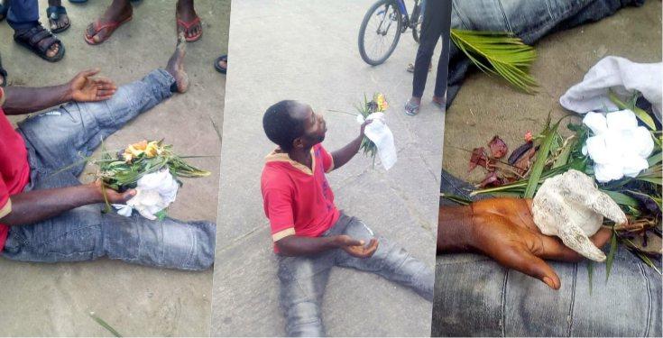 Man caught making incantations with fetish items at a cemetery in Rivers state