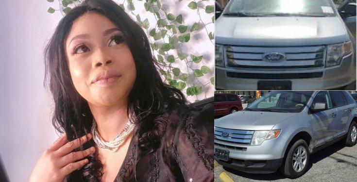 Actress, Bimbo Akinsanya gifts herself a brand new car