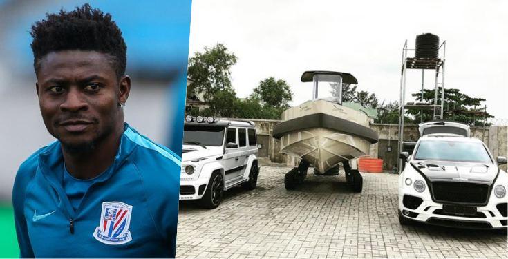 Obafemi Martins flashes his N176m yacht, N87m Bentley and N35m G-wagon