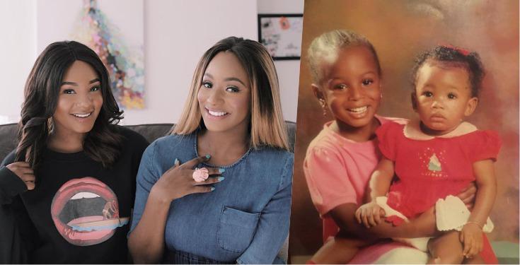 Throwback photo of Otedola's daughters, Temi and DJ Cuppy