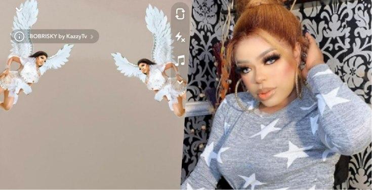 “I’m Famous” – Bobrisky Brags As Snapchat Rolls Out Filter Of His Face