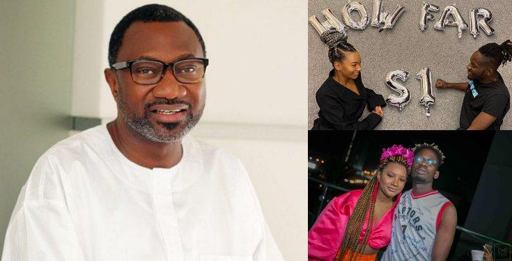 “When una go marry” – Otedola Reacts To Photo of His Daughter, Temi With Mr Eazi