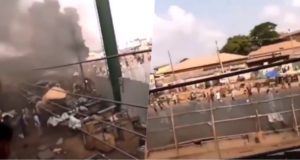 Okada riders clash with Agodi prison officials in Ibadan (Video)