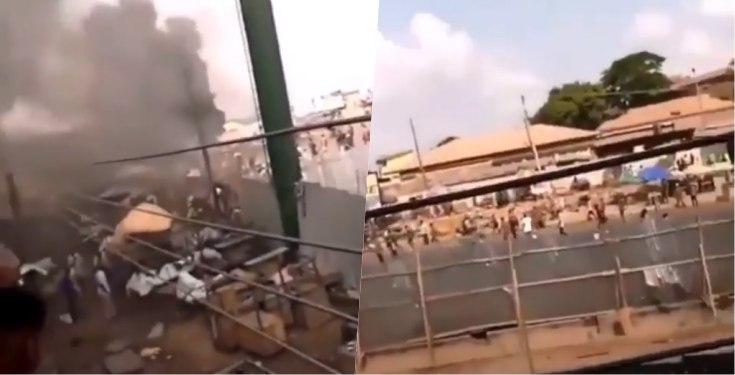 Okada riders clash with Agodi prison officials in Ibadan (Video)