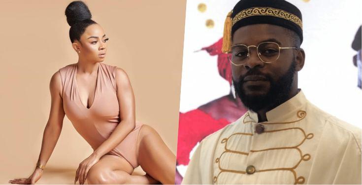 "Falz let's marry" - Toke Makinwa reacts after a 'find a man' conversation with nephew