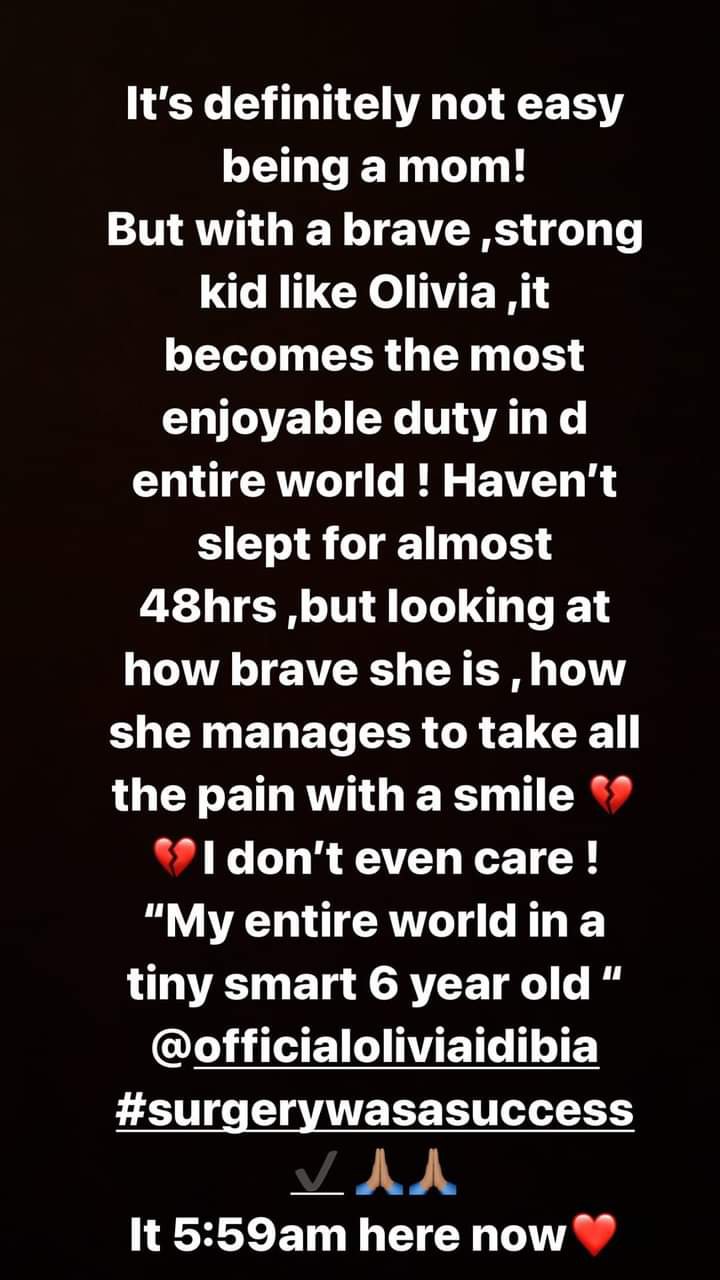 Olivia undergoes surgery in Dubai