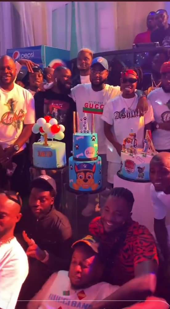 Davido and Chioma party for their son