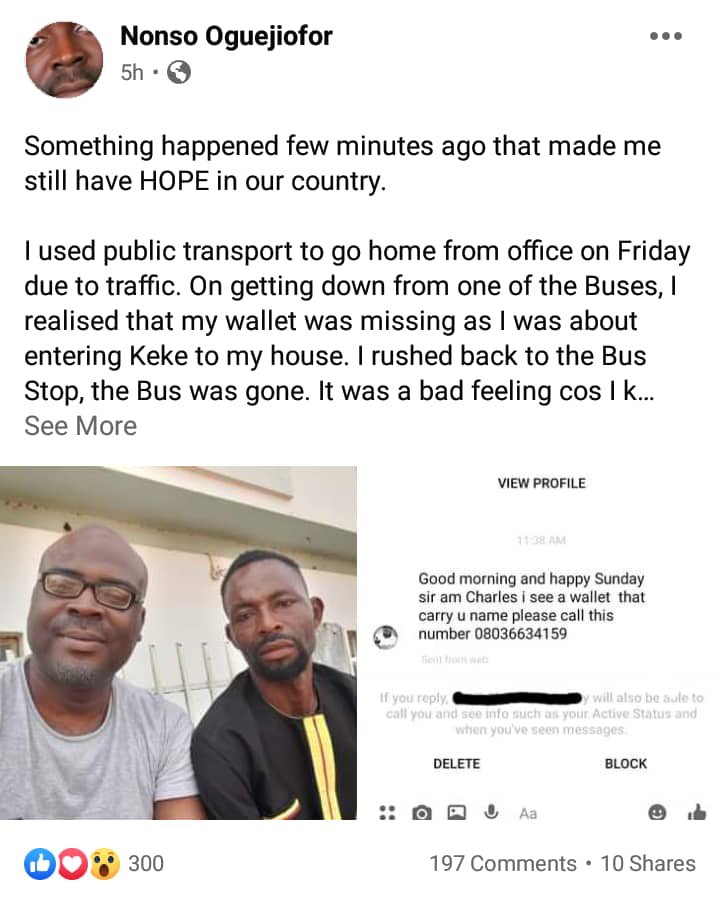 Man returns missing wallet