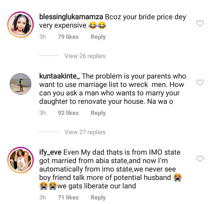 Men no longer marry from Imo state